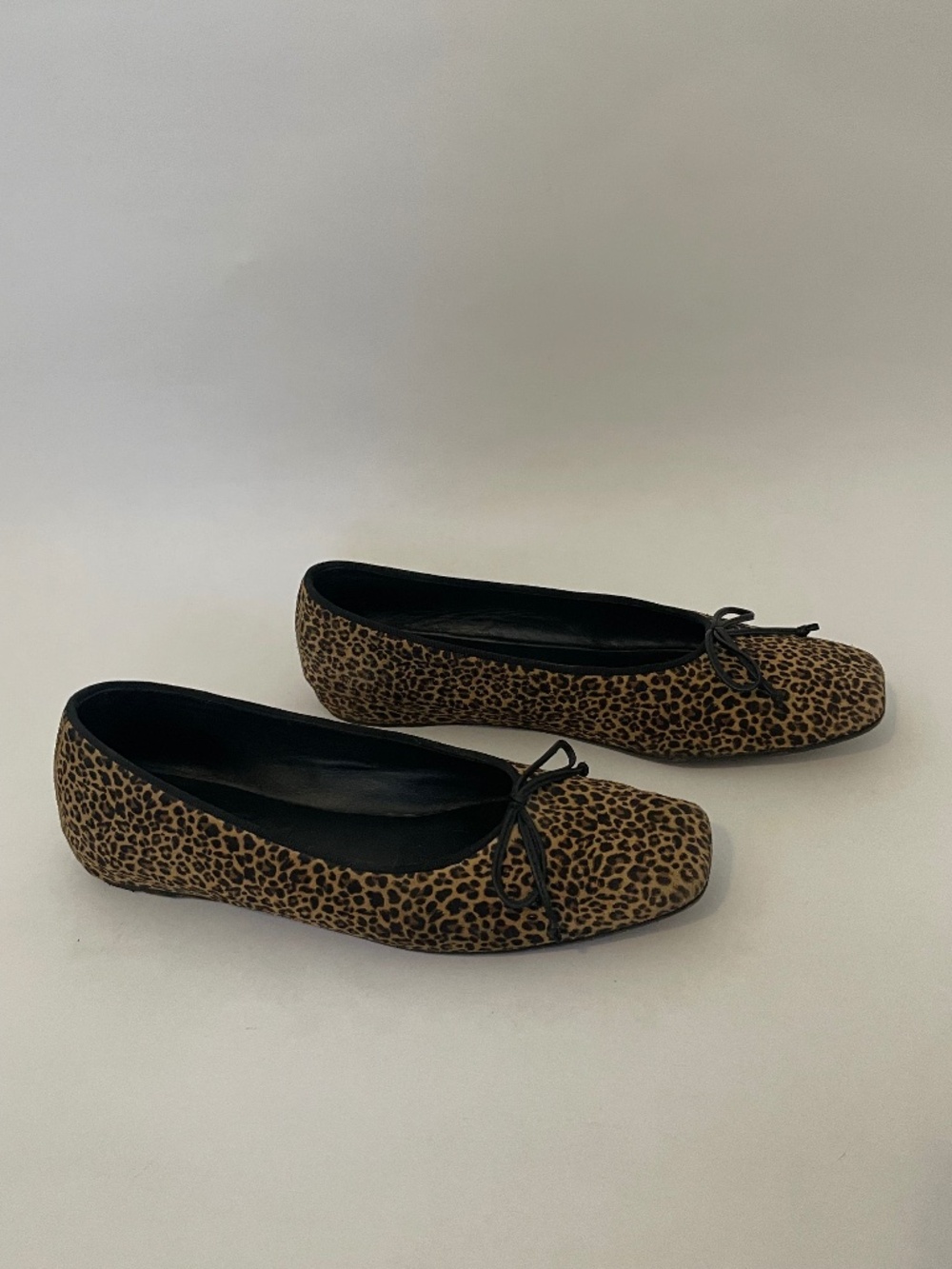 M.Gemi The Danza Suede Leather Square Toe Ballet Flats Leopard Animal 40.5 US 10